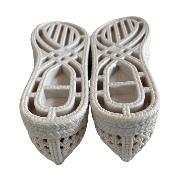 NWOT Melissa Camilla + Jason Wu Woven Open Toe Flats Size 9 - Picture 11 of 16